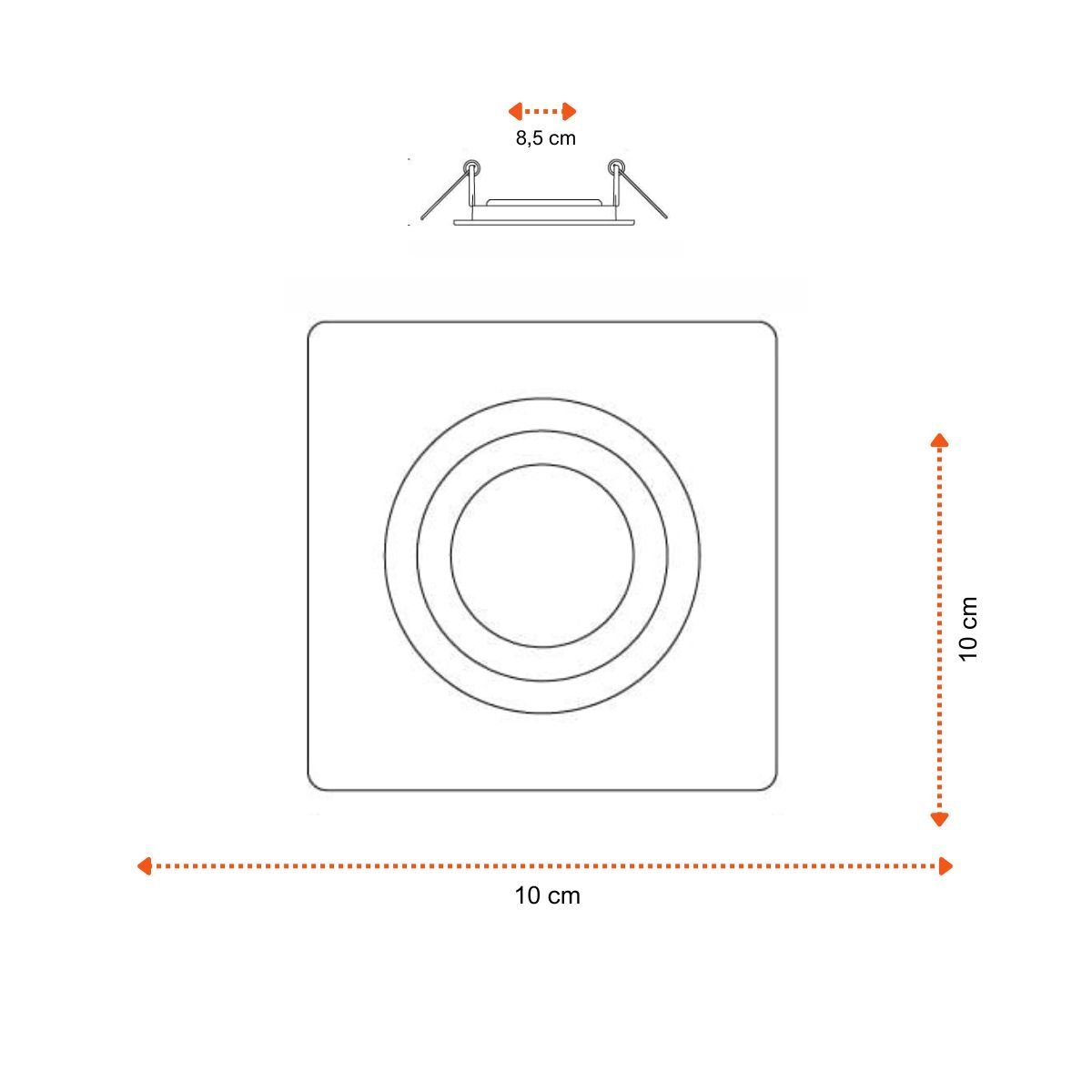 Luminária Spot Duplo Embutir Teto Sala Quarto Banheiro Led:branco - 3