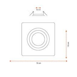 Luminária Spot Duplo Embutir Teto Sala Quarto Banheiro Led:branco - 3