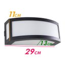 Ver imagem 2 de Arandela Policarbonato Maresia Grande 29cm Preta + led 12w branco quente St1612