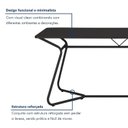 Ver imagem 6 de Conjunto de Mesa Retangular com 2 Bancos Retrô para Área Gourmet 180x90cm Varetas Preto