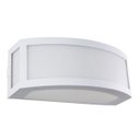 Ver imagem 1 de Arandela Policarbonato Maresia grande 29cm Branca + led 12w branco quente St1612