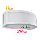 Ver imagem 2 de Arandela Policarbonato Maresia grande 29cm Branca + led 12w branco quente St1612