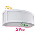 Ver imagem 2 de Arandela Policarbonato Maresia grande 29cm Branca + led 12w branco quente St1612