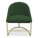 Ver imagem 7 de Kit 04 Cadeiras Poltrona de Jantar Bela Suede Verde Base Metálica Industrial Dourado - Pallazio