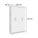 Ver imagem 3 de Guarda-roupa 4 Portas Amsterdam Tcil Móveis - Branco