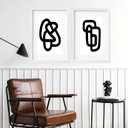 Ver imagem 2 de Kit 2 Quadros Grandes Ultra Minimalistas - 60x48cm:madeira Branca
