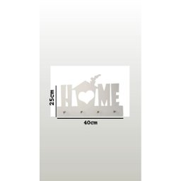 Porta Chave Home Em Mdf Natural - 3