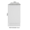 Ver imagem 3 de Balcão Madesa Stella 40 cm 1 Porta Branco