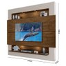 Painel Home com LED Suspenso para TV até 75 Polegadas MDF Milão Malbec/Off White - 4