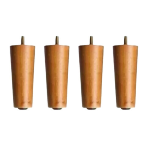 Kit 04 Pés Palito 15cm Castanho Haste 5/16