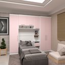 Ver imagem 1 de Quarto de Solteiro com Guarda Roupas e Mesa de Cabeceira Alpes Luciane Móveis