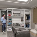 Ver imagem 3 de Quarto de Solteiro com Guarda Roupas e Mesa de Cabeceira Alpes Luciane Móveis