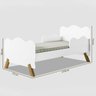 Cama Infantil com Colchão e Pés em Madeira Angel Branca - 4