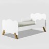 Cama Infantil com Colchão e Pés em Madeira Angel Branca - 2