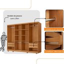 Ver imagem 4 de Guarda Roupa Casal Dunas 8 Portas 4 Gavetas Moderna Mobília Naturalle