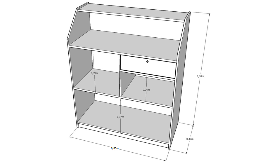 Balcão Caixa Preto 100% Mdf (recepção Vallet Loja Gaveta) - 4