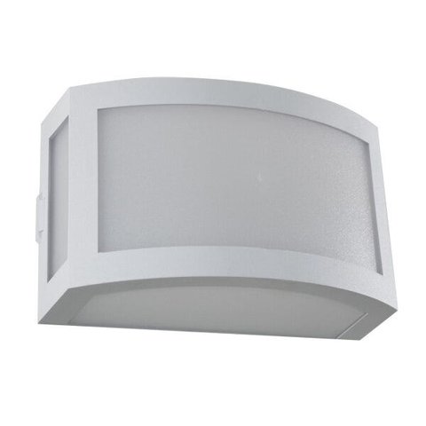 Arandela Maresia em Policarbonato Super Resistente Branca + Led 12w Branco Quente St789
