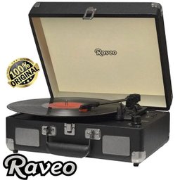 Vitrola Raveo Sonetto Black Toca-Discos Bluetooth Reproduz Grava Bivolt USB Retrô - 3