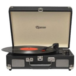 Vitrola Raveo Sonetto Black Toca-Discos Bluetooth Reproduz Grava Bivolt USB Retrô - 4