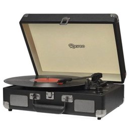 Vitrola Raveo Sonetto Black Toca-Discos Bluetooth Reproduz Grava Bivolt USB Retrô - 1