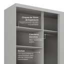Ver mais imagens de Guarda Roupa Planejado de Canto 4 Peças 8 Portas com 4 Portas de Correr Jade CabeCasa MadeiraOriginals Cinza/Urbano