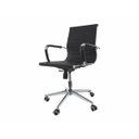 Ver imagem 1 de Kit 2 Cadeiras de Escritório Cliente Diretor Charles Eames Eiffel Esteirinha Stripes Preta