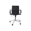 Ver imagem 2 de Kit 2 Cadeiras de Escritório Cliente Diretor Charles Eames Eiffel Esteirinha Stripes Preta