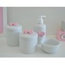 Kit Higiene Porcelana Bebê + Potes Cotonete Algodão - - 2