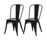 Kit 2 Cadeiras Tolix Iron Industrial Preta - 1