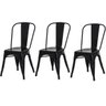 Kit 3 Cadeiras Tolix Iron Industrial Preta - 1