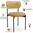 Ver imagem 4 de Cadeira Decorativa Estofada para Sala de Jantar Louvre L02 Couríssimo Fendi - Lyam Decor