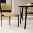 Ver imagem 2 de Cadeira Decorativa Estofada para Sala de Jantar Louvre L02 Couríssimo Fendi - Lyam Decor