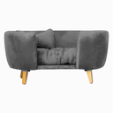 Ver imagem 2 de Poltrona Cama Pet Hannah Luxo - Veludo Cinza