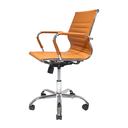 Ver imagem 4 de Kit 2 Cadeiras de Escritório Cliente Diretor Charles Eames Eiffel Esteirinha Stripes Caramelo