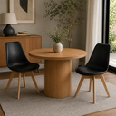 Ver imagem 2 de Kit 2 Cadeiras Saarinen Pretas em Polipropileno para Sala de Jantar e Cozinha