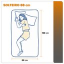 Ver mais imagens de Colchão Solteiro Washington Espuma D23 Liso 88x188x14cm