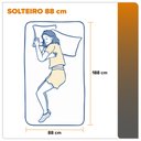 Ver mais imagens de Colchão Solteiro Washington Espuma D23 Liso 88x188x14cm