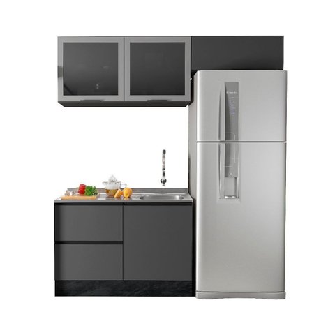 Cozinha Modulada Etna 3 Peças para Pia 4 Portas Poliman Móveis