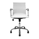 Ver imagem 3 de Kit 2 Cadeiras de Escritório Cliente Diretor Charles Eames Eiffel Esteirinha Stripes Branca