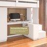 Cama Alta Office Adulto com Roupeiro e Escrivaninha Moon Yescasa - 10