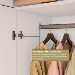 Cama Alta Office Adulto com Roupeiro e Escrivaninha Moon Yescasa - 14