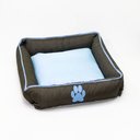 Ver imagem 1 de Cama Pet Nick Grande Quadrada Impermeável: Azul Bebê e Marrom