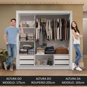 Ver imagem 6 de Guarda-roupa Casal 3 Portas de Correr Branco/cinza Sublime Plus Madesa