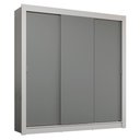 Ver imagem 3 de Guarda-roupa Casal 3 Portas de Correr Branco/cinza Sublime Plus Madesa