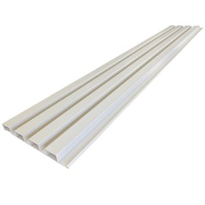 Painel Decorativo Ripado de Pvc Placa 270cmx15cm Bariri - Tk:branco