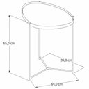 Ver imagem 4 de Mesa Lateral Orgânica Alamanda Espelhada com Pés Metálicos Preto/dourado