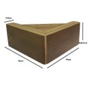 Ver imagem 3 de Pé Madeira Canto Imbuía Rústico Sofá 15cm 6cm Kit 4 Pézinhos