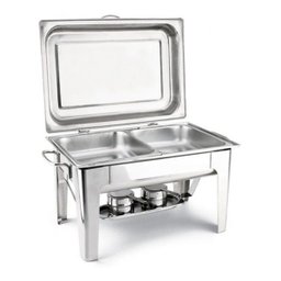 Rechaud Hercules Inox 9 L 2 Cubas Reforçado Tampa Basculante - 1