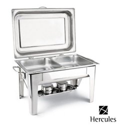 Rechaud Hercules Inox 9 L 2 Cubas Reforçado Tampa Basculante - 2