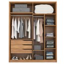 Ver imagem 3 de Guarda Roupa Casal 4 Portas 3 Gavetas Attore D02 Amendola Touch - Mpozenato